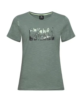 Camiseta de escalada para mujer Valencia Natura Flow verde oscuro 34 - Chillaz - FashionsVida