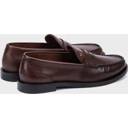 Mocasines de mujer de piel con plantilla acolchada en color
