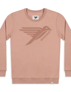 Womens Logo Organic Cotton Sweat - Mahogany Rose - Silverstick - FashionsVida