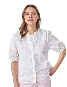 Amirah 3/4 Sleeve Shirt White L Women - Redgreen - FashionsVida
