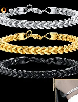 Vnox Foxtail Chain Bracelet for Men,Oxidized Vintage Antique Franco Wristaband,Square Cuban Chain,Casual Cool Punk Jewelry Gift - Aliexpress - FashionsVida