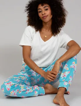 Womens Lyme 95% Organic Cotton Cuffed Loungers - - Size: 20 - Kite Clothing - FashionsVida