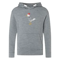 Felpa Con Cappuccio Johnny Regular Fit Cashmere Grey Melange / Various 110 cm