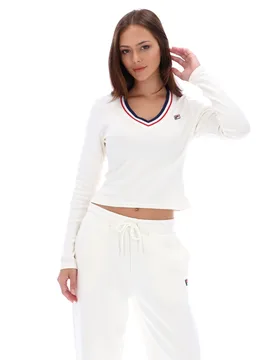 Heath Classic V Neck Top - XS - FILA - FashionsVida