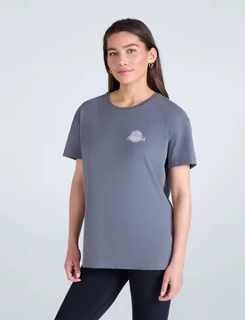 Leena Womens Boxy T-Shirt - Grey - Grey - Size: 18 - Animal - FashionsVida