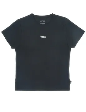 T-shirt nera in cotone con logo minimal Basic Mini SS S - Vans - FashionsVida