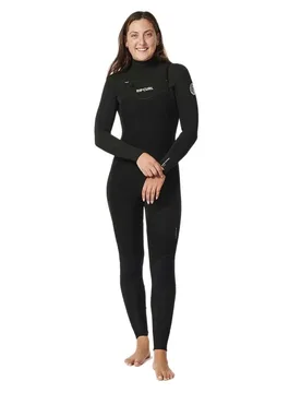 Combinaison En Néoprène à Manches Longues Et Fermeture éclair Sur La Poitrine D/patrol 4/3 Mm Black 6 - Rip curl - FashionsVida