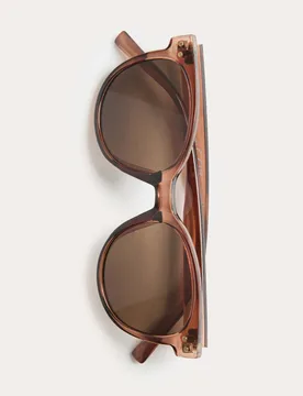 M&S Round Sunglasses Brown female - M&S - FashionsVida
