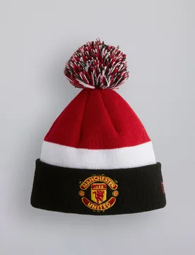 Manchester United x New Era Baby My First Fan Flag Bobble Beanie Red None - New Era Cap, LLC - FashionsVida