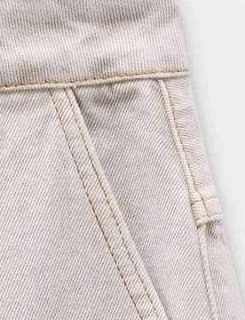 Vaqueros anchos de mujer 100% algodón en liso - Parfois - FashionsVida