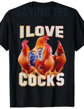 Chicken I Love Cocks T-Shirt Humor Funny Farmer Life Graphic Outfit Yes I Talk To Chickens Saying Tee Novelty Gift Short Sleeve - Aliexpress - FashionsVida