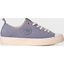 Zapatillas de mujer de serraje con cordones