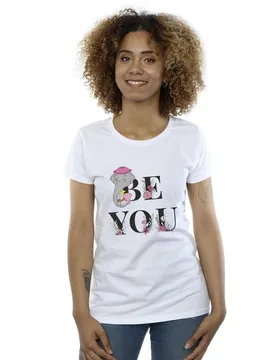 Women's Dumbo Be You Cotton T-Shirt in White Size: 2XL - White - Size: 2XL - Disney - FashionsVida