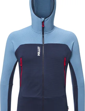 Polaire stretch zippée en Polartec® - Fusion Grid Hoodie M Coronet Blue Saphir - Taille S - Bleu - Millet - FashionsVida