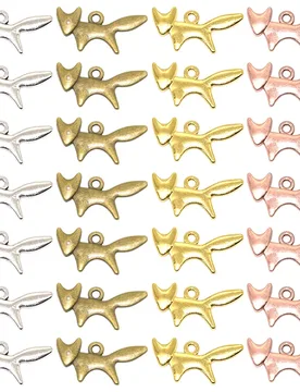 Pcs Wholesale Three Color Fox Charms Zinc Alloy Metal Animals Pendants For DIY Handmade Jewelry Accessories Making 20*10mm - Aliexpress - FashionsVida