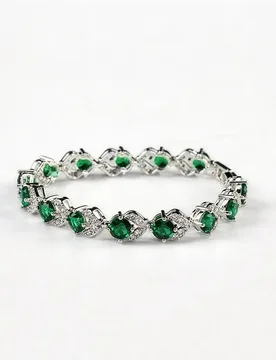Apexelle Brand Trendy Jewelry Copper Bracelet Green Zircon Tennis Bracelet Exquisite Versatile For Women Jewelry - Aliexpress - FashionsVida