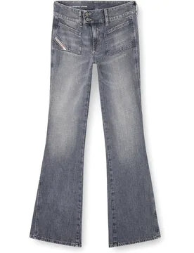 Vaquero recto de mujer fit bootcut con bolsillos parche - Diesel - FashionsVida