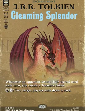 Gleaming Splendor (Borderless Book Cover Foil) The Hobbit - Magic: The Gathering - FashionsVida