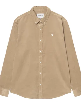 L/S Madison Fine Cord Shirt Iroko / Wax S Herren - Carhartt WIP - FashionsVida