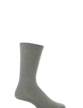 Pair Mid Grey Extra Wide Wool Softop Socks Men's 11-13 Mens - - Grey - Size: 11-13 Mens - HJ Hall - FashionsVida