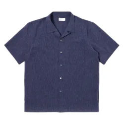 Camicia road shirt sido linen mix - navy