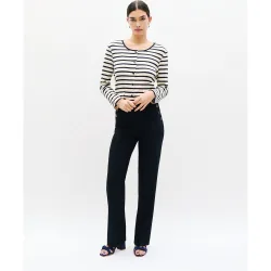 Pantalón de mujer de corte recto y tiro alto