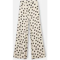 Pantalon vestir palazzo lunares