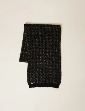Écharpe en maille jacquard pied-de-poule - TWINSET - FashionsVida