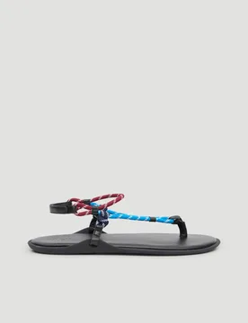 HUSH Rope Flat Sandals Aqua female - hush - FashionsVida