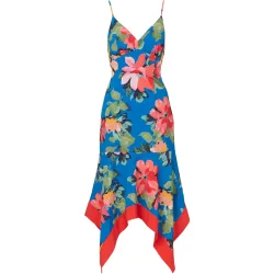 Vestido floral de tirantes con escote en uve
