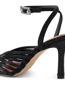 Sandalia de tacón de mujer confeccionada en tejido - Kurt Geiger - FashionsVida