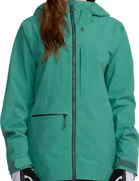 Wasserfeste und atmungsaktive Snowboardjacke Cloudbreaker Stretch 30K Jacket W Spruce Green für Damen aus Leder Größe S Grün - Volcom - FashionsVida