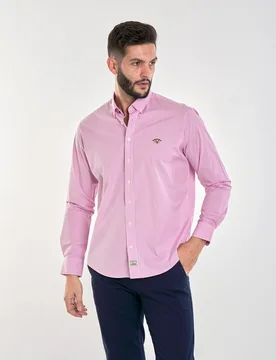 Camisa popelín de hombre corte regular cuadros colección bandera - Spagnolo - FashionsVida