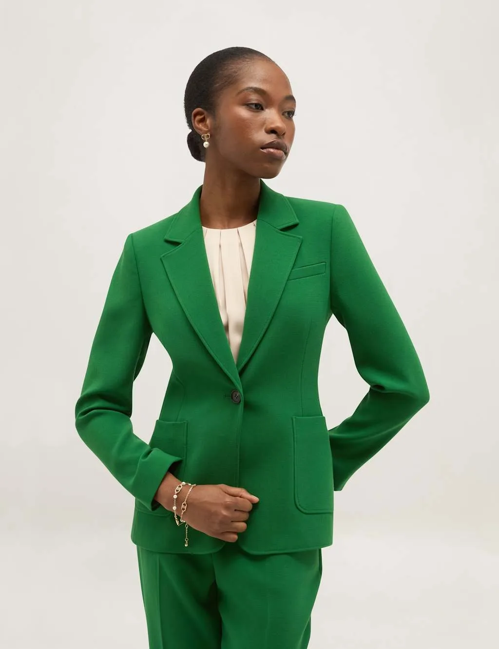 Lightweight Tailored Jacket Green female - Hobbs - FashionsVida