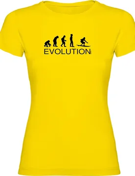 T-shirt à Manches Courtes Evolution Surf Yellow L - Kruskis - FashionsVida