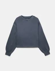 Cotton Rich Garment Dye Boxy Sweatshirt Nightshade female