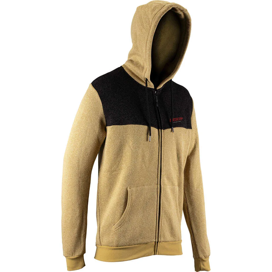 Felpa Tech con Cappuccio e Zip Integrale Marrone taglia M - Leatt - FashionsVida