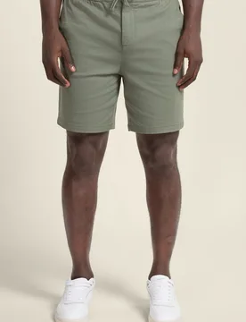 Mens Drawstring Stretch Chino Shorts - - Size: W36 - Larsson & Co - FashionsVida