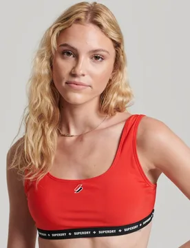 Superdry Damen Logo Druck Code Elastisches Micro-Oberteil, Abendrot - Größe: 36 - 34.99 - FashionsVida