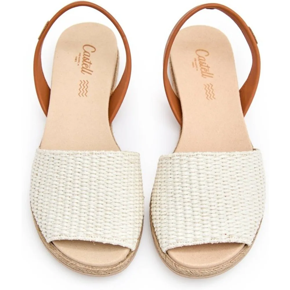 Menorquinas de mujer en rafia blanca - CASTELL MENORCA - FashionsVida