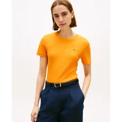 Camiseta de mujer de silueta slim de cuello redondo