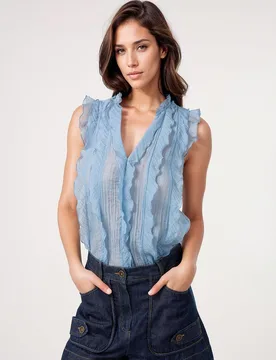 Blusa de mujer con volantes gabriella - Dolores Promesas - FashionsVida