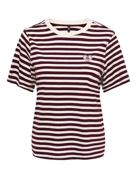 ONLLIVINA S/S O-NECK STRIPE TOP BOX feale - M - FashionsVida