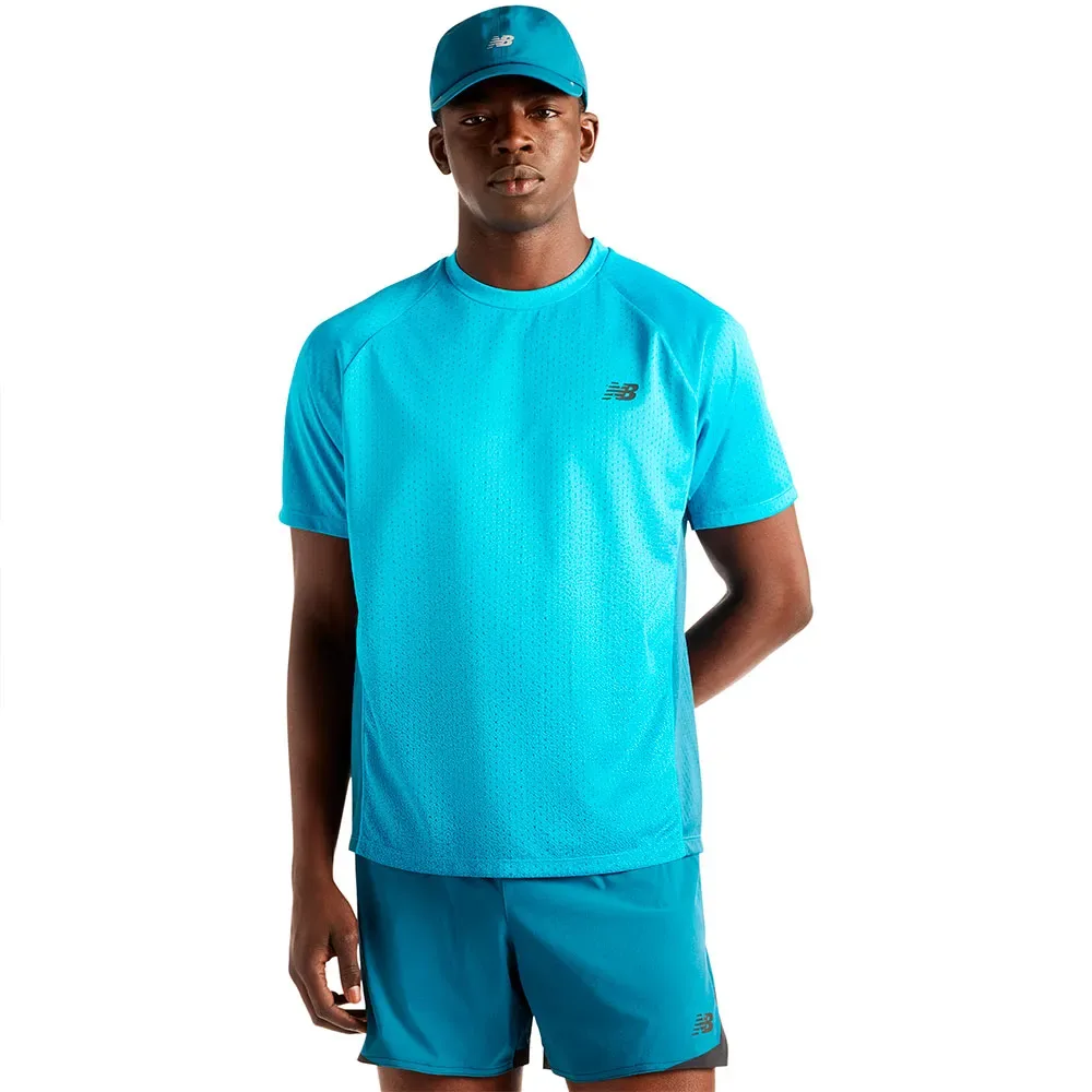 Viz-tech Short Sleeve T-shirt Blue M Men - New Balance - FashionsVida