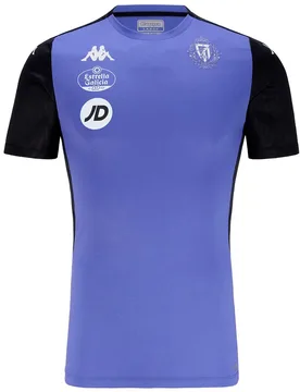T-shirt à Manches Courtes Entraînement Valladolid 24/25 Abou Pro 8 Violet Blue Iris / Black Melange L - Kappa - FashionsVida