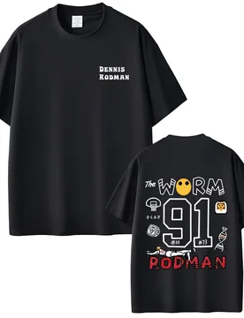 The Worm Dennis Rodman Not of This World T-shirt Men Women Clothing Fashion Hip Hop Cartoon Streetwear Male Vintage Casual Tees - Aliexpress - FashionsVida