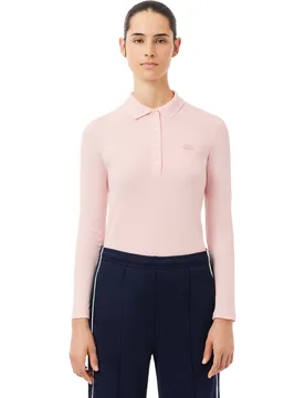 Polo Cotton, langarm, rosa 38 - Lacoste - FashionsVida