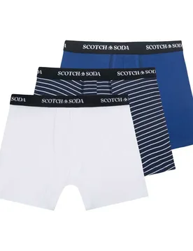Boxers Ssfa24m152062 3 Unités Navy / White S - Scotch & Soda - FashionsVida