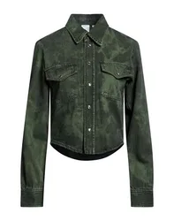 Jeanshemd Damen Dunkelgrün 30,34 Damen