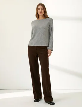 Pantalón recto de mujer corte básico - Paz Torras - FashionsVida